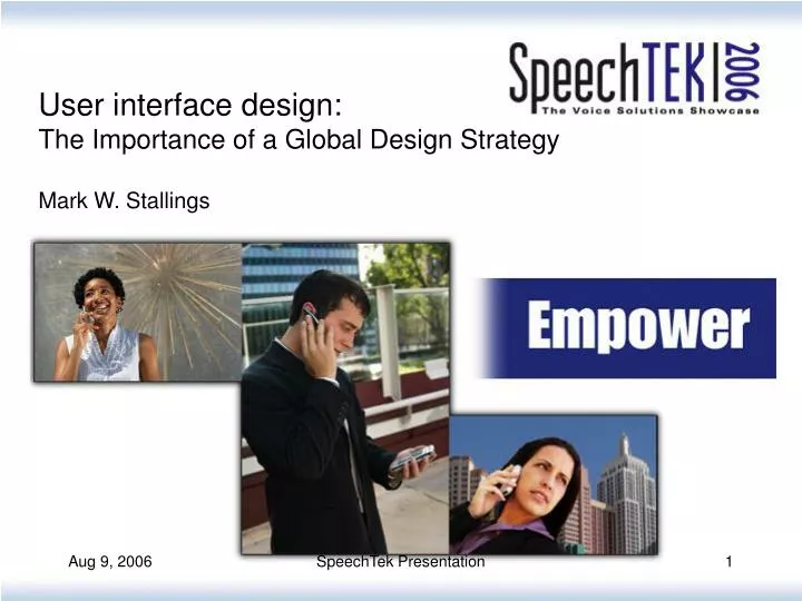 user interface design the importance of a global design strategy mark w stallings