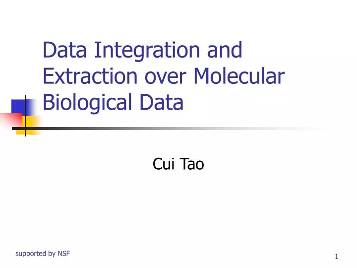 data integration and extraction over molecular biological data