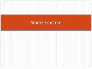 Albert E instein