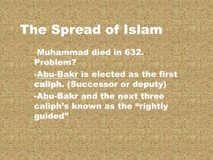 the spread of islam