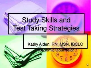 study skills and test taking strategies