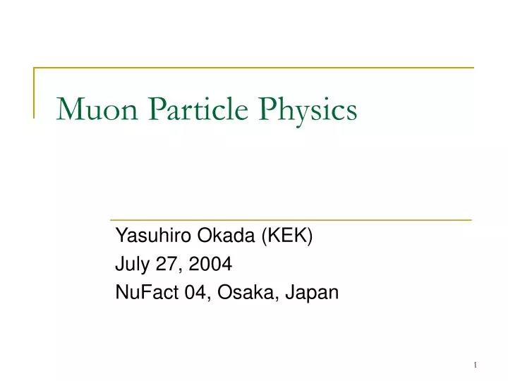 muon particle physics