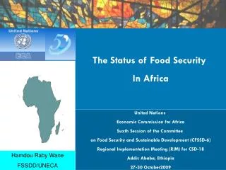 The Status of Food Security In Africa