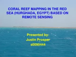 CORAL REEF MAPPING IN THE RED SEA (HURGHADA, EGYPT) BASED ON REMOTE SENSING