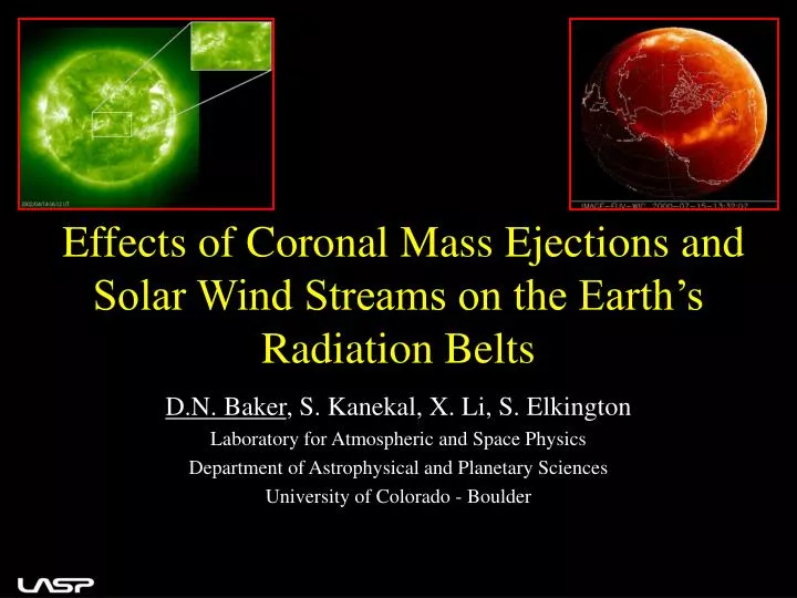 effects of coronal mass ejections and solar wind streams on the earth s radiation belts