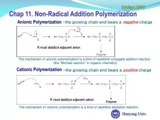 Chap 11. Non-Radical Addition Polymerization