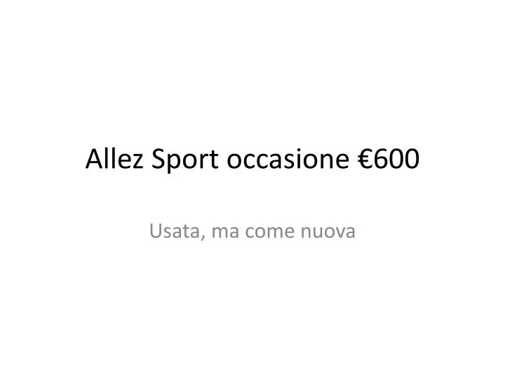 allez sport occasione 600