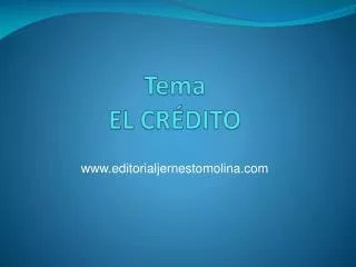 tema el cr dito