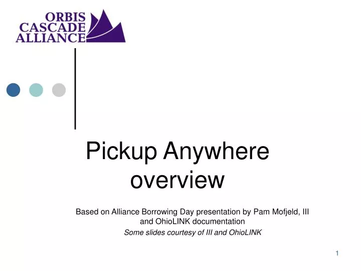 pickup anywhere overview