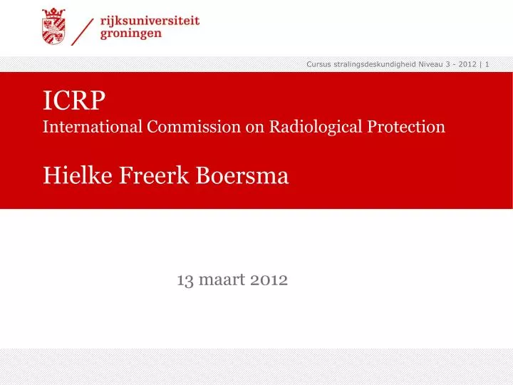 icrp international commission on radiological protection