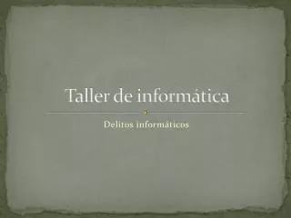 taller de inform tica