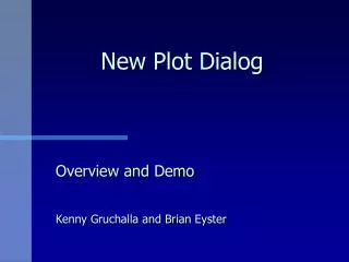 New Plot Dialog