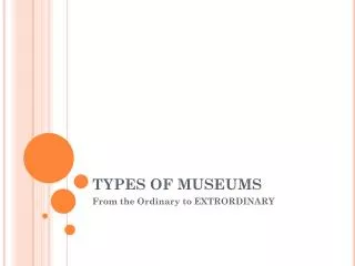 TYPES OF MUSEUMS