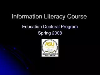 Information Literacy Course