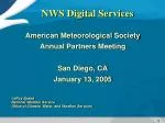 Enhancements in NWS Digital Services: Annual Partners Meeting Overview - slide 1
