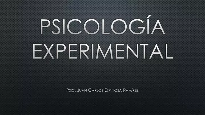 psicolog a experimental