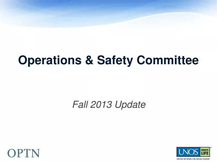 operations safety committee