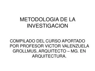 metodologia de la investigacion