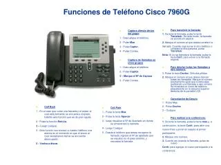funciones de tel fono cisco 7960g
