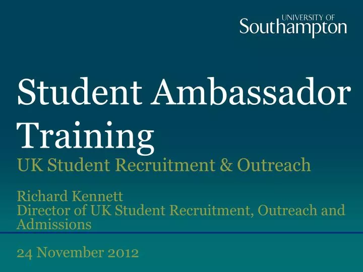 student ambassador training