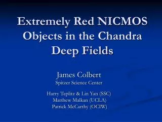 Extremely Red NICMOS Objects in the Chandra Deep Fields