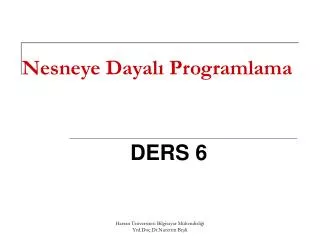 nesneye dayal programlama
