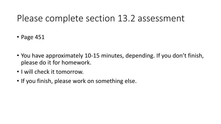 please complete section 13 2 assessment