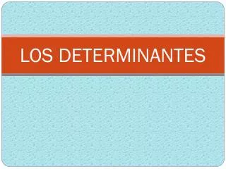 los determinantes