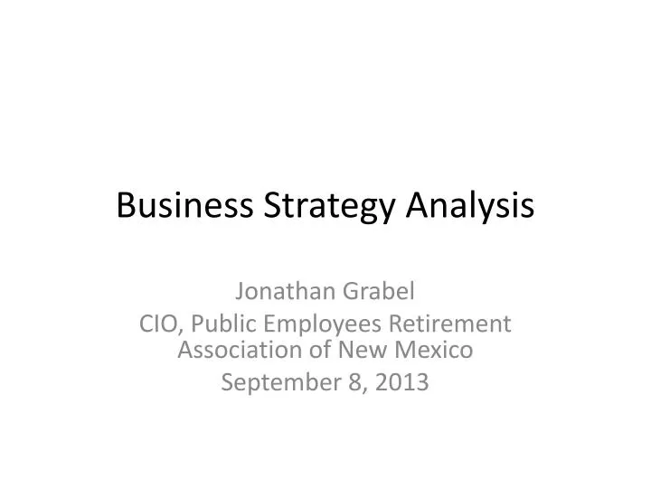 business strategy analysis
