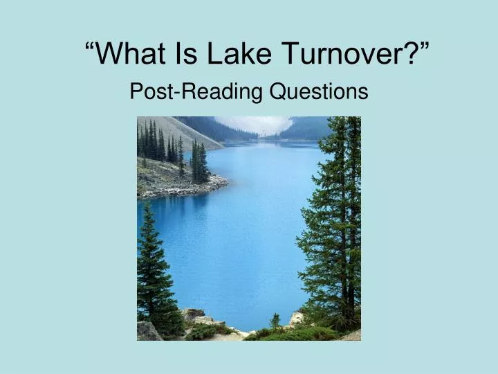 what is lake turnover