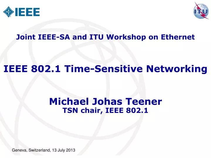 ieee 802 1 time sensitive networking