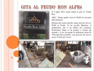 gita al feudo ron alfr
