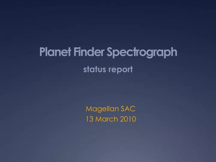 planet finder spectrograph