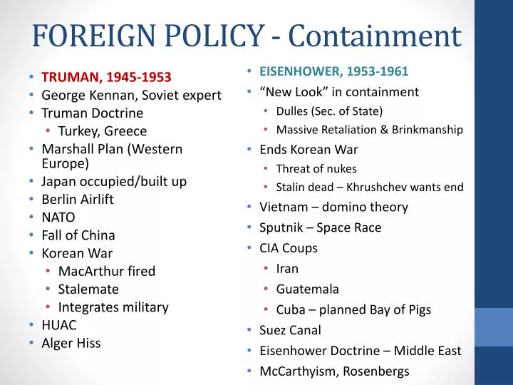 foreign policy containment
