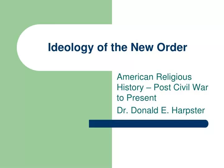 ideology of the new order