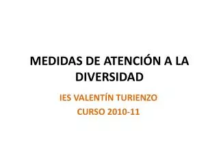 medidas de atenci n a la diversidad