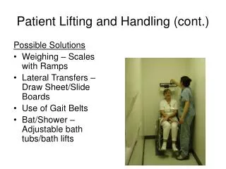 patient lifting and handling cont