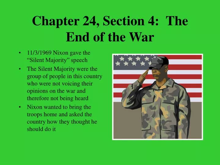 chapter 24 section 4 the end of the war