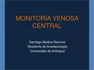 monitor a venosa central