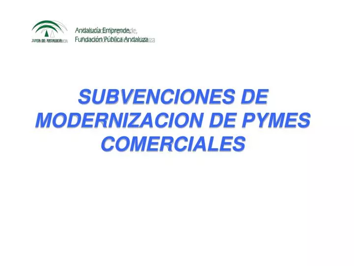 subvenciones de modernizacion de pymes comerciales