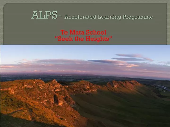 alps accelerated learning programme