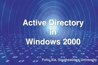 Active Directory in Windows 2000
