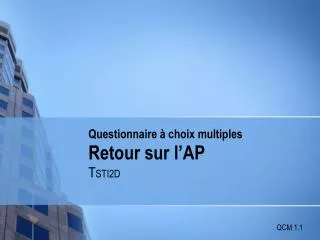 questionnaire choix multiples retour sur l ap