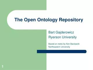 The Open Ontology Repository