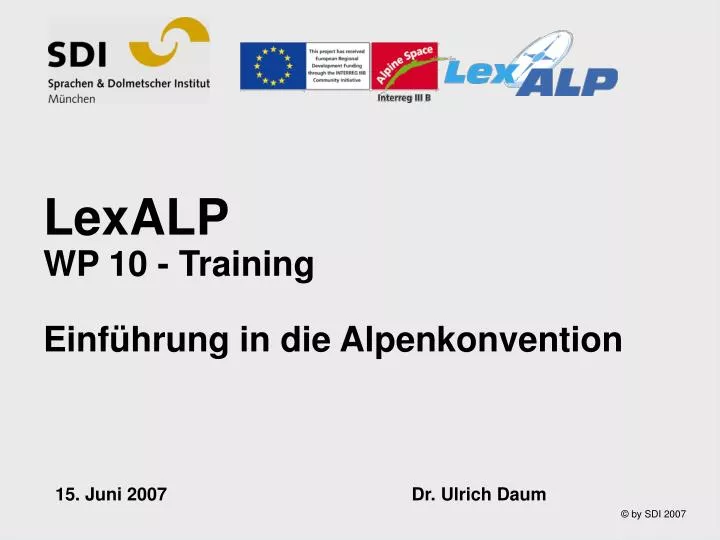 lexalp wp 10 training einf hrung in die alpenkonvention
