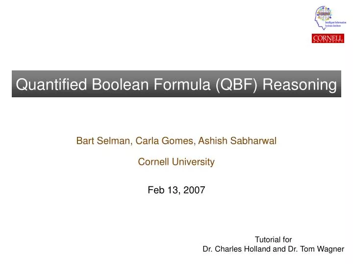 quantified boolean formula qbf reasoning