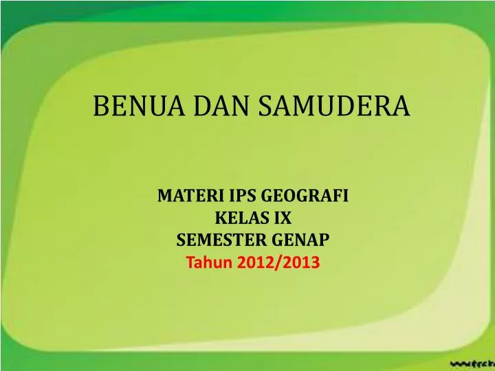 benua dan samudera