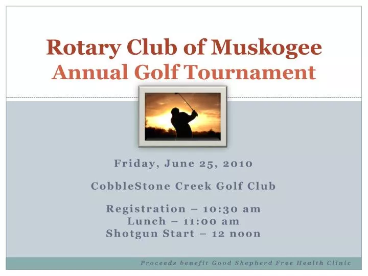 rotary club of muskogee annual golf tournament