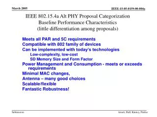 Meets all PAR and 5C requirements Compatible with 802 family of devices