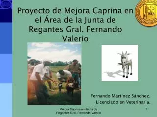 proyecto de mejora caprina en el rea de la junta de regantes gral fernando valerio